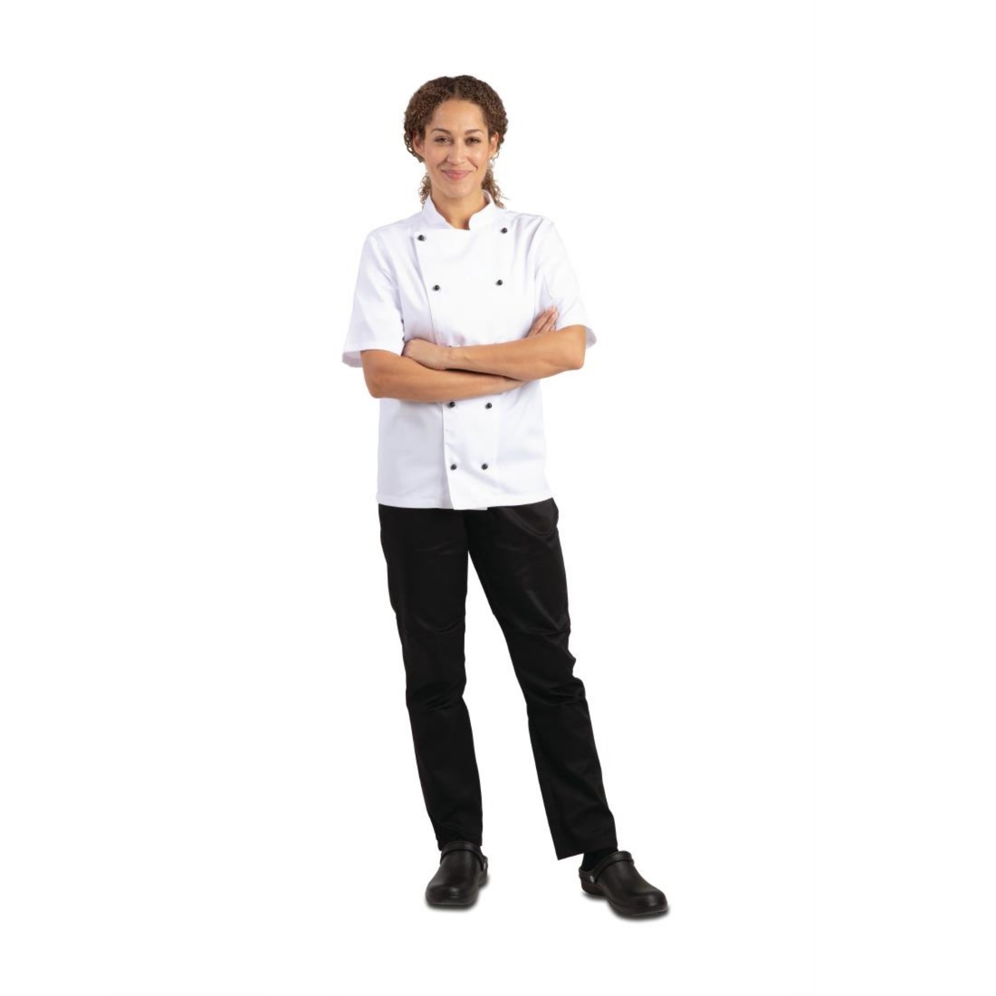 Picture of Whites Chicago Unisex Chefs Jacket Short Sleeve White - DL711OG