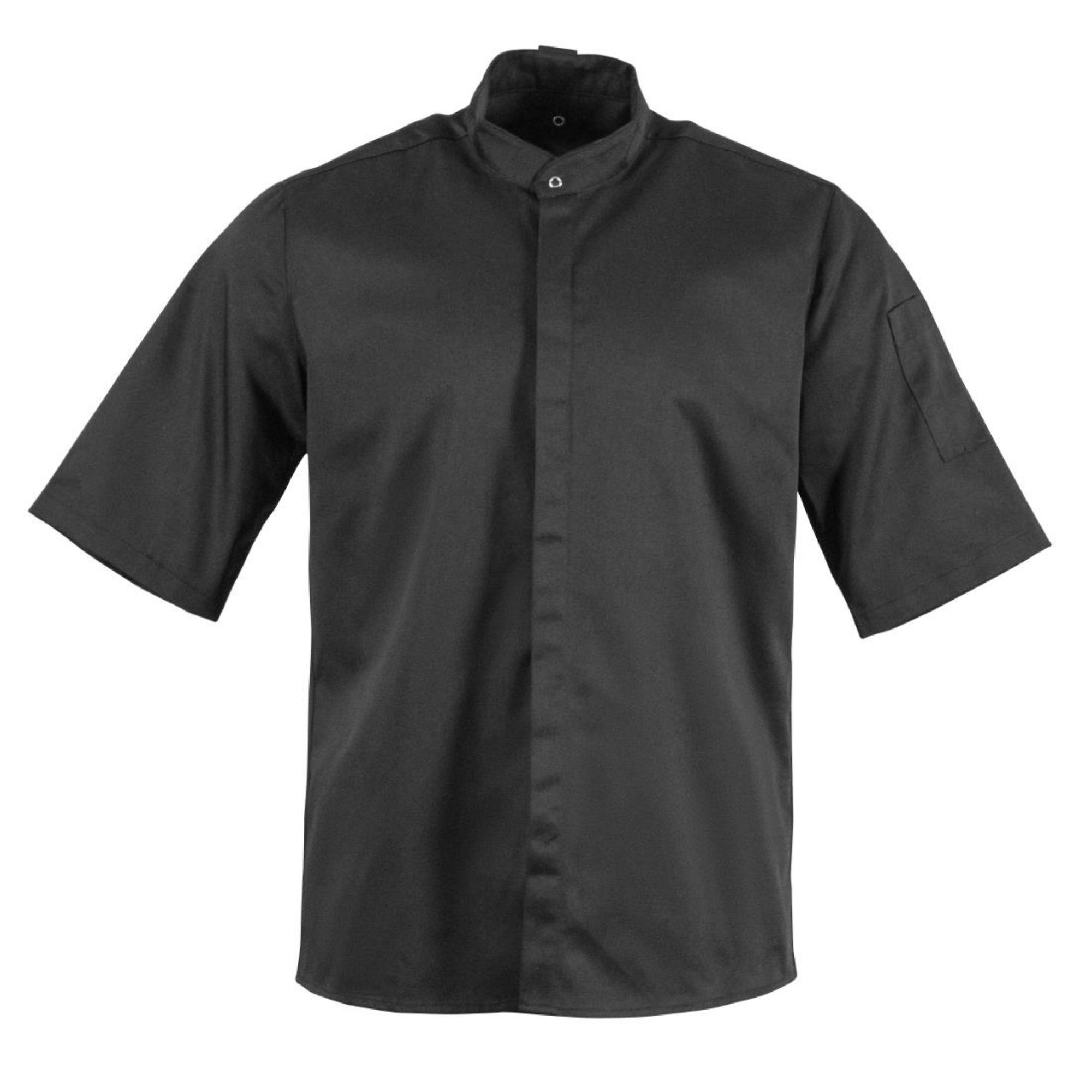 Picture of Southside Band Collar Chefs Jacket Black - BB711OG