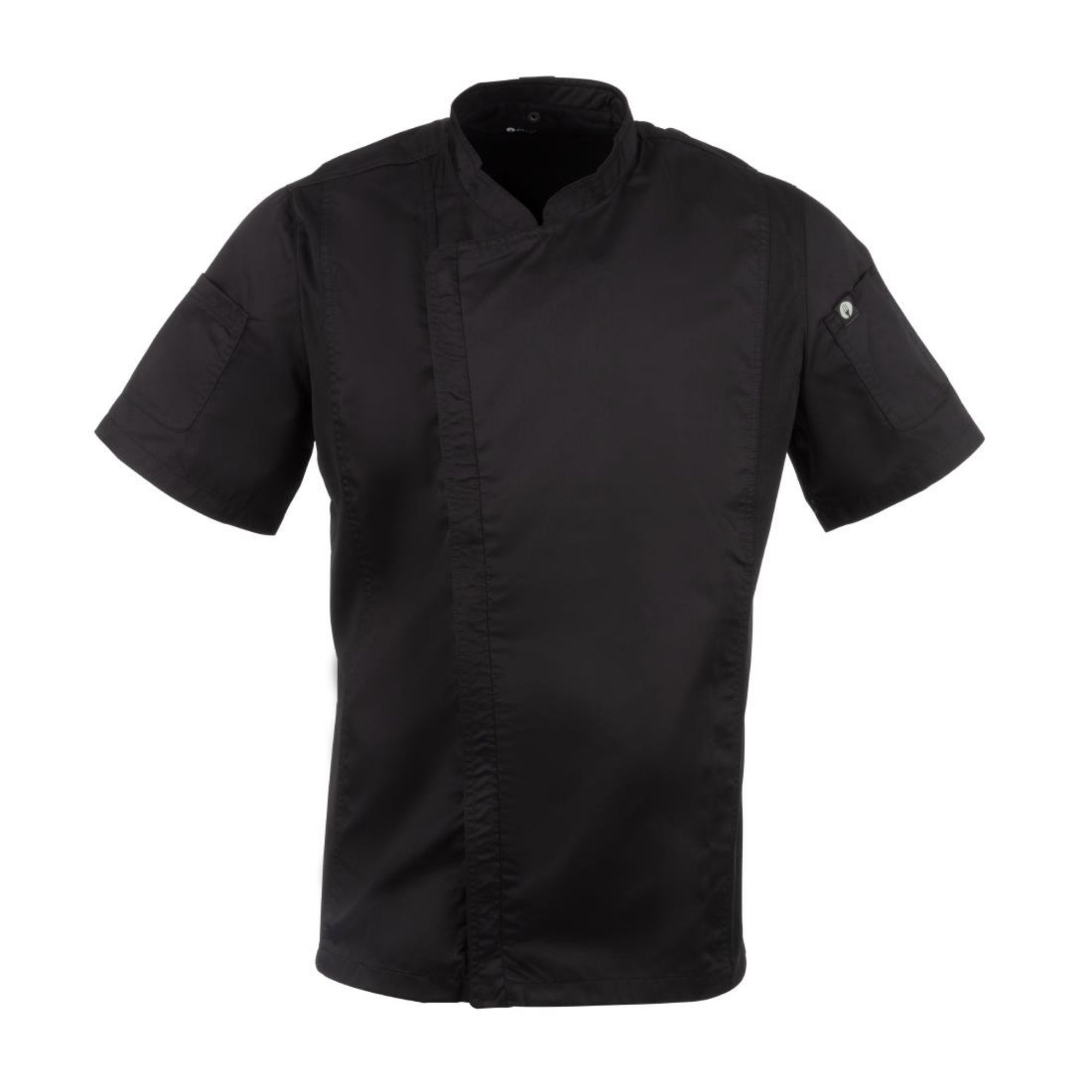 Picture of Chef Works Springfield Zipper Mens Chefs Jacket Black - B472OG