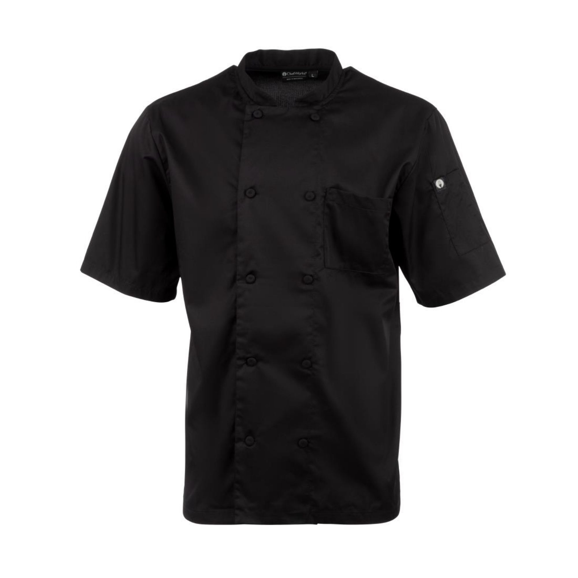 Picture of Chef Works Unisex Montreal Cool Vent Short Sleeve Chefs Jacket Black - B054OG