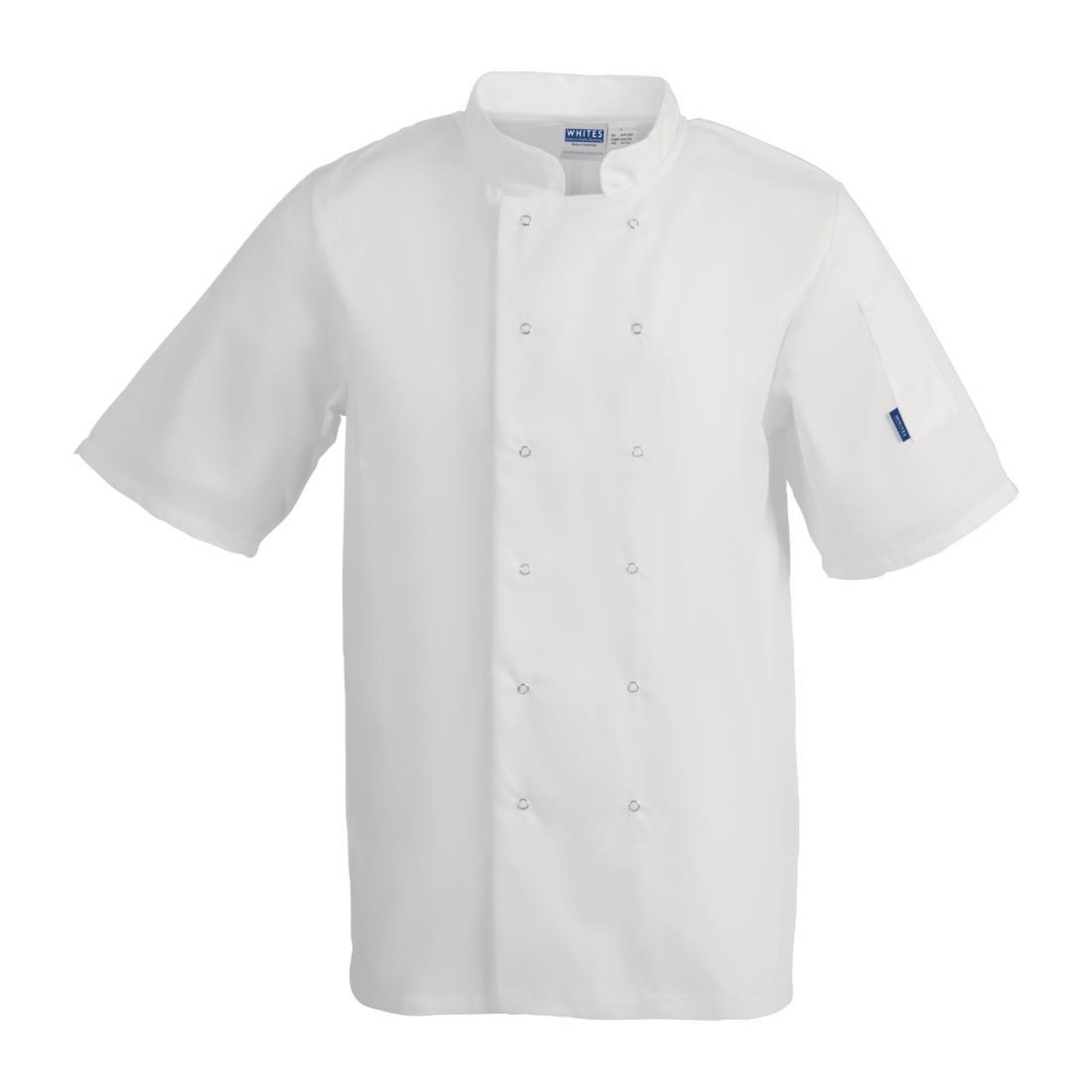 Picture of Whites Vegas Unisex Chefs Jacket Short Sleeve White - A211OG