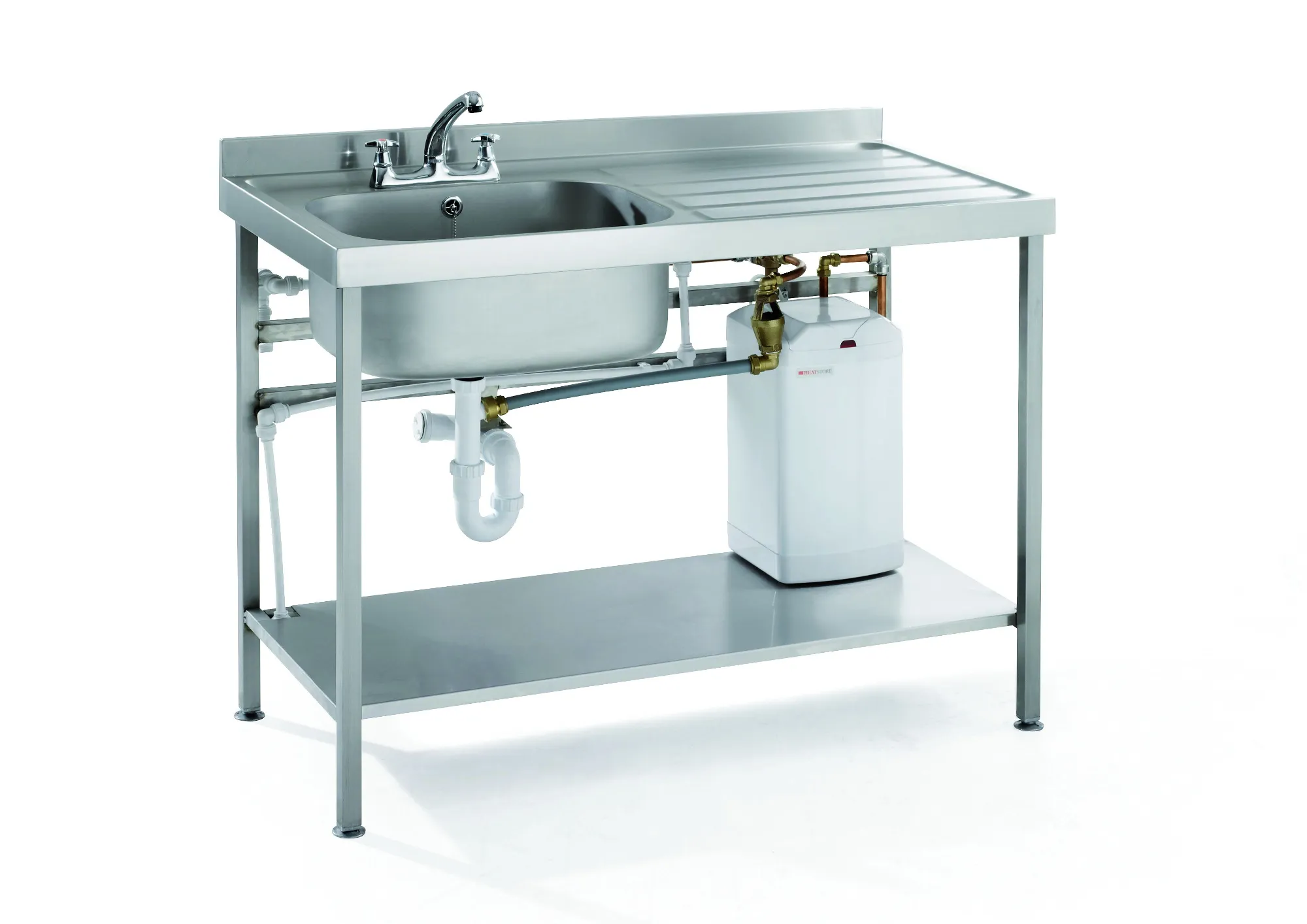 Picture of Parry QFSINK10L - Quickfit Sink Left Hand Drainer 10L Boiler Range - QFSINK1260L10LOG