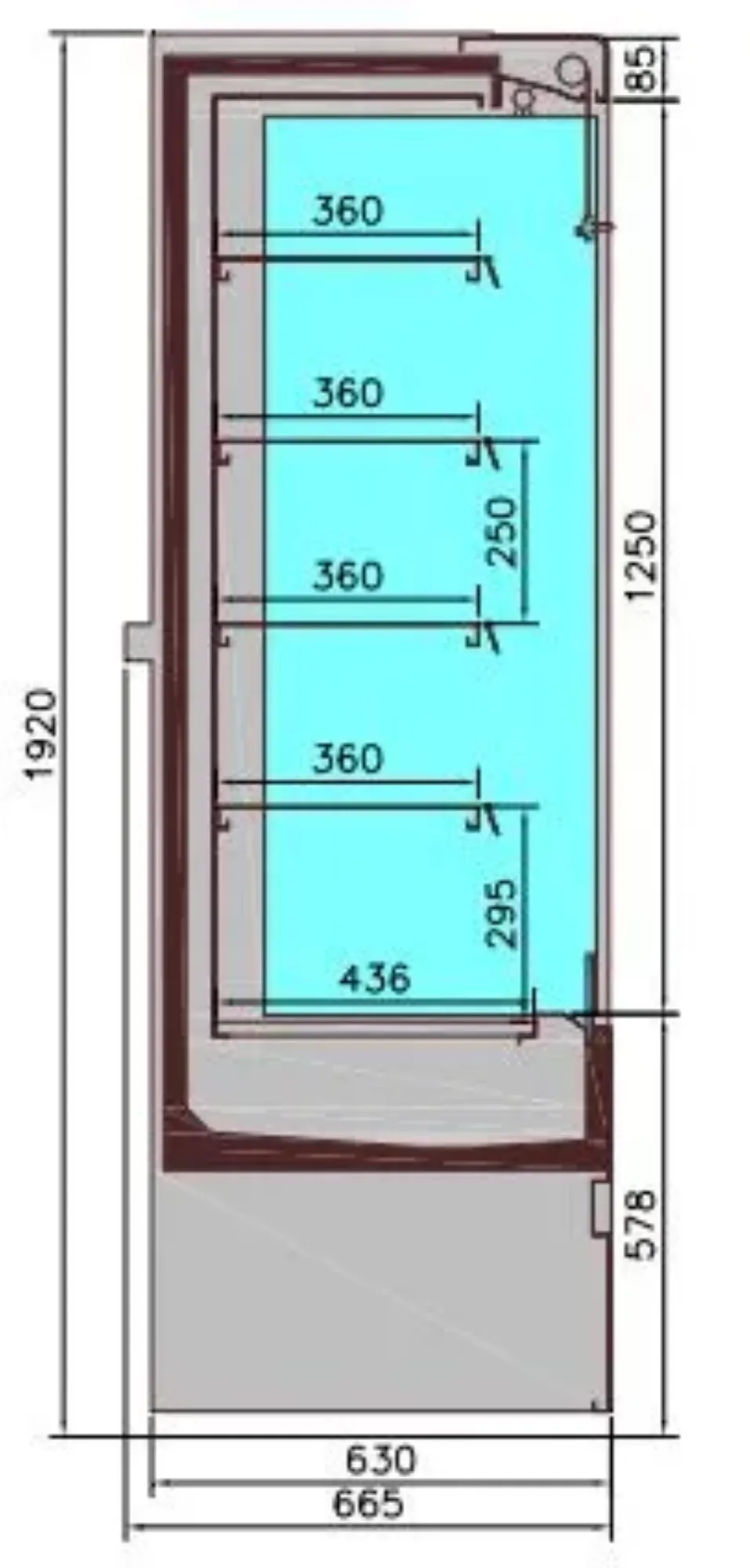 Picture of CombiSteel Open Multideck Glass Display Fridge Range - 7350.0035OG