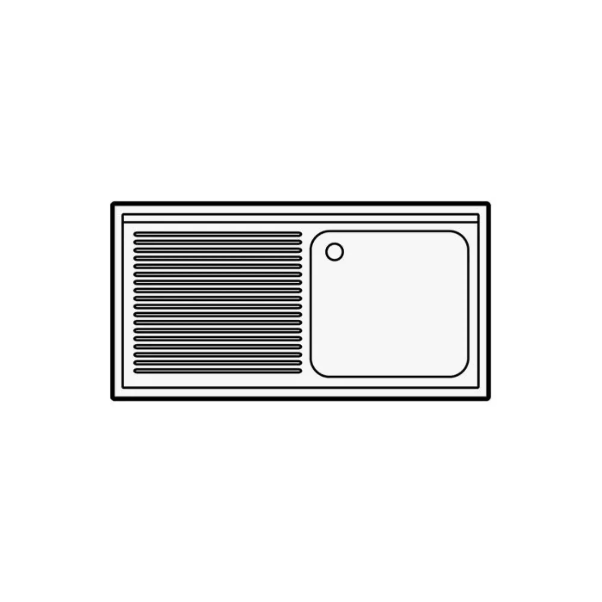 Picture of CombiSteel 600 Stainless Steel Sink Unit Flat Packed 1 Side 1200 Range - 7452.0400OG