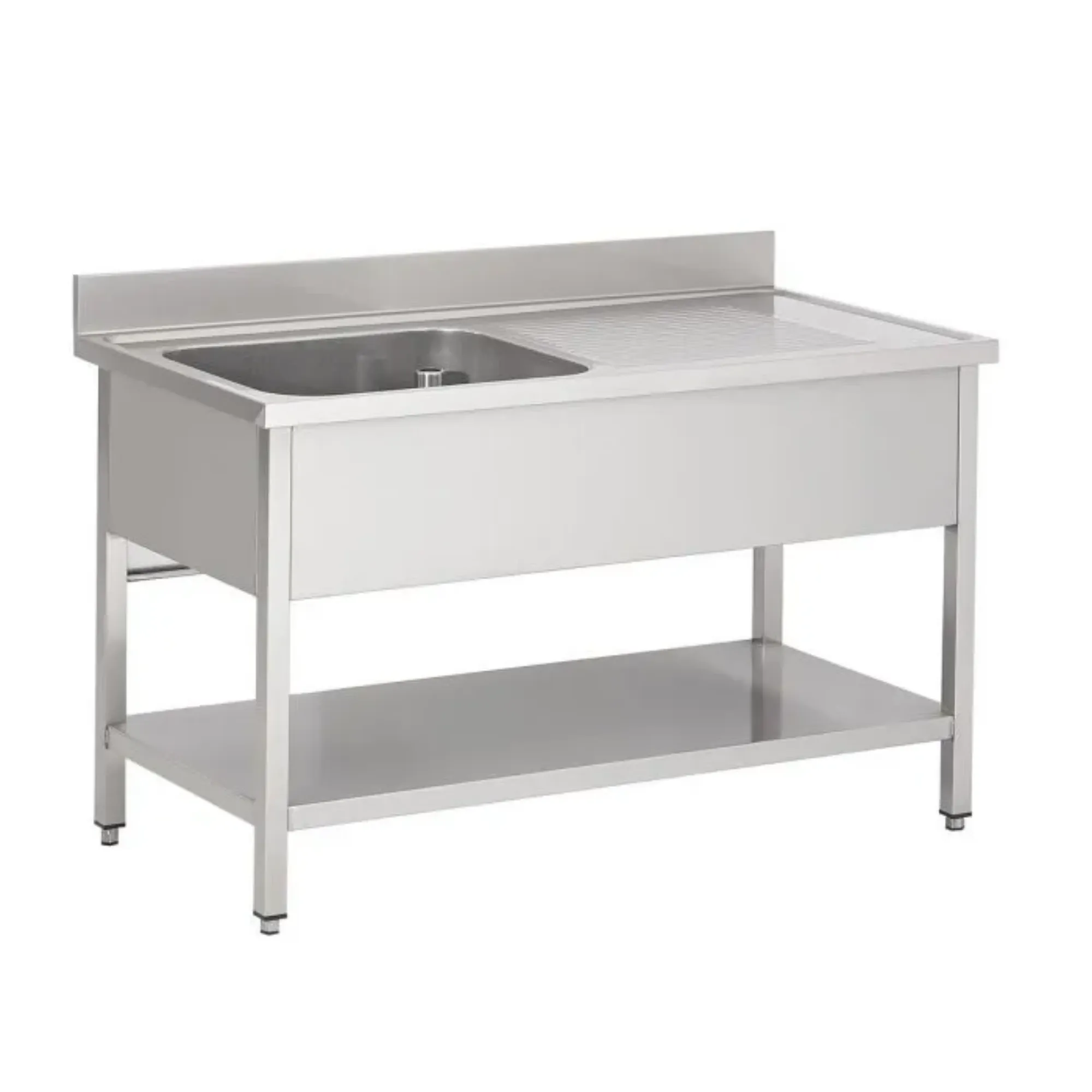Picture of CombISteel 700 Stainless Steel Sink Unit Shelf 1 Side Sinks 1200 - 7333.0835OG
