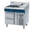 Picture of Blue Seal Evolution Series G516-RB - 900mm Gas Cooktop Refrigerated Base - G516RB