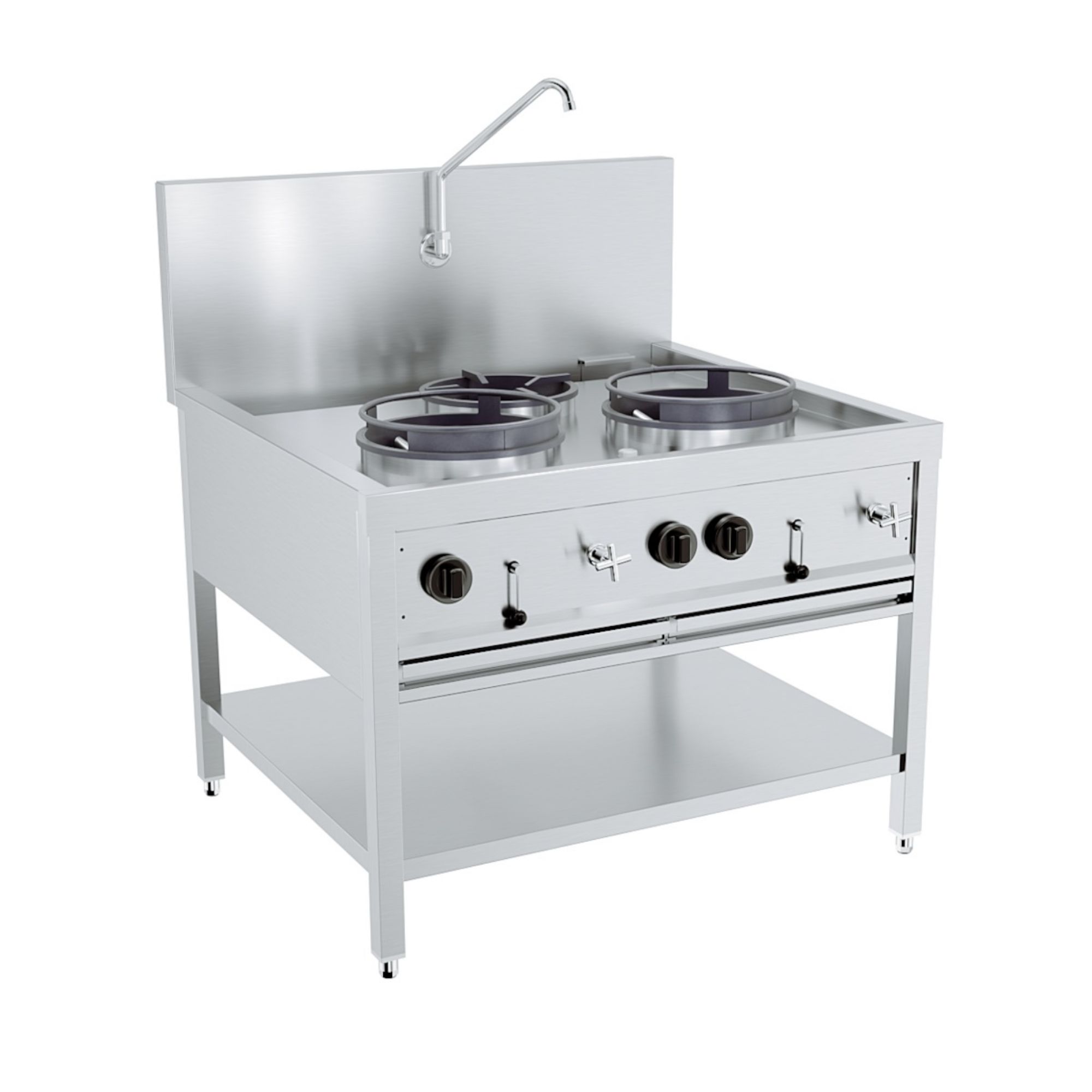 Picture of GAS WOK TABLE 2X17KW + 1X9KW - 7178.1205