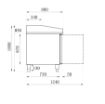 Picture of PIZZA COUNTER 2 DOORS BLACK GRANITE WORKTOP - 7950.0050