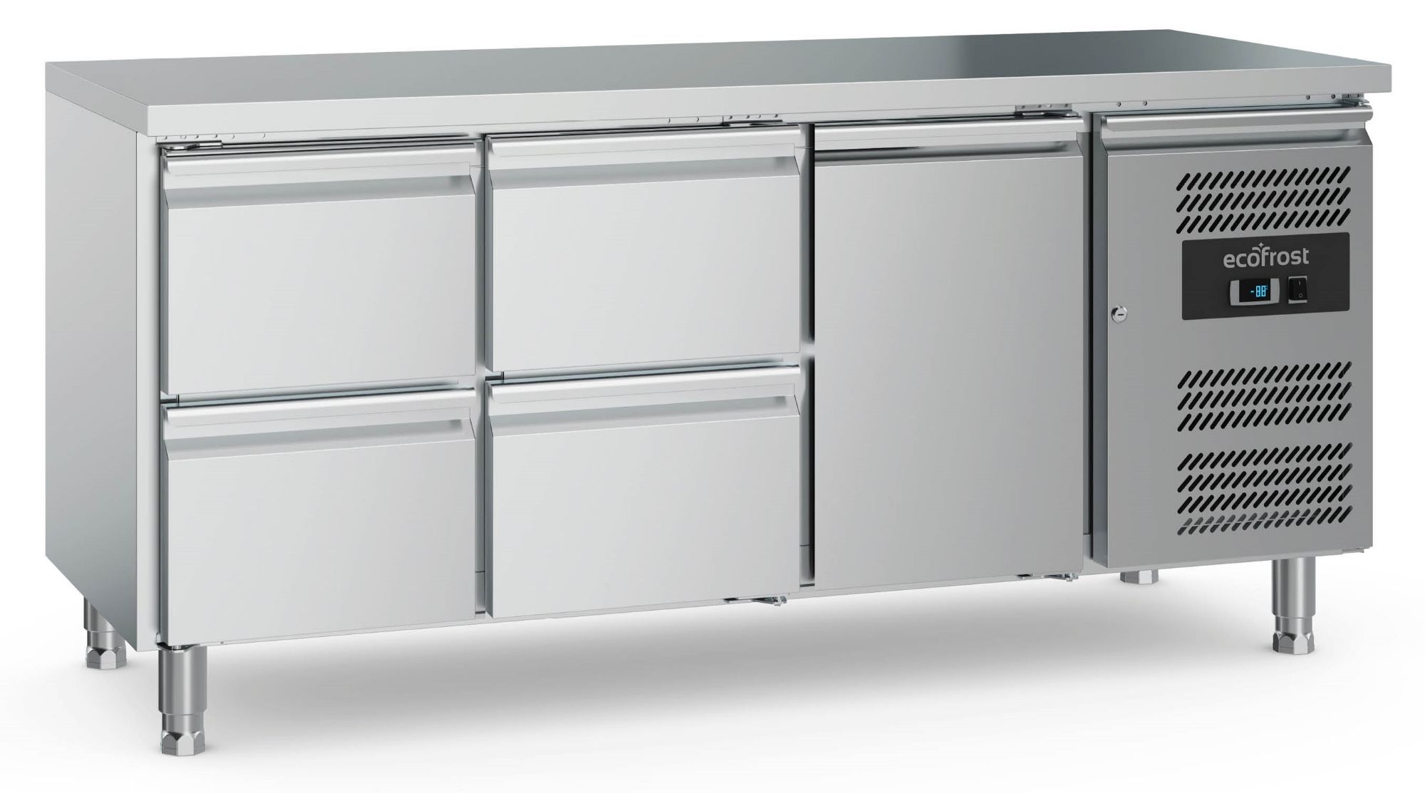 Picture of 700 REFRIGERATED COUNTER 1 DOOR AND 4 DRAWERS  WITH ADJUSTABLE FEET - 7950.5175