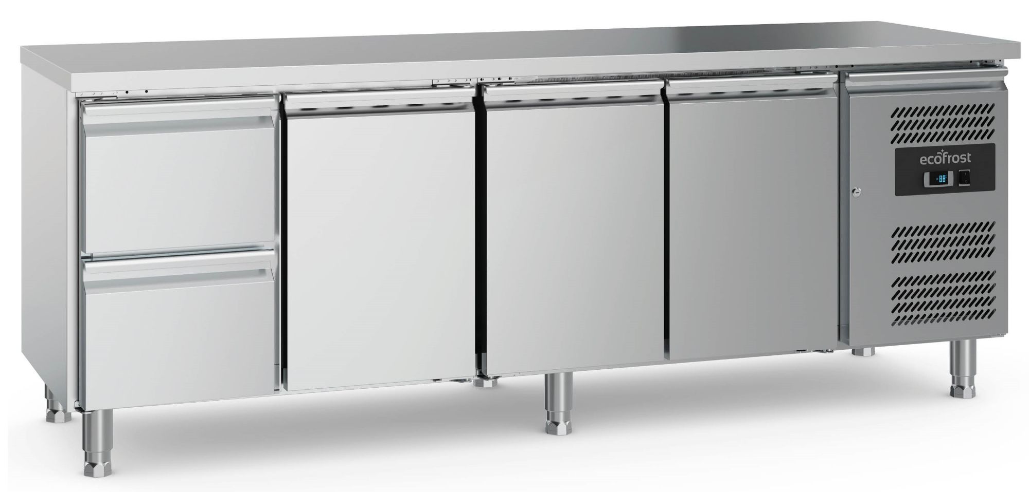 Picture of 700 REFRIGERATED COUNTER 3 DOORS AND 2 DRAWERS  WITH ADJUSTABLE FEET - 7950.5165