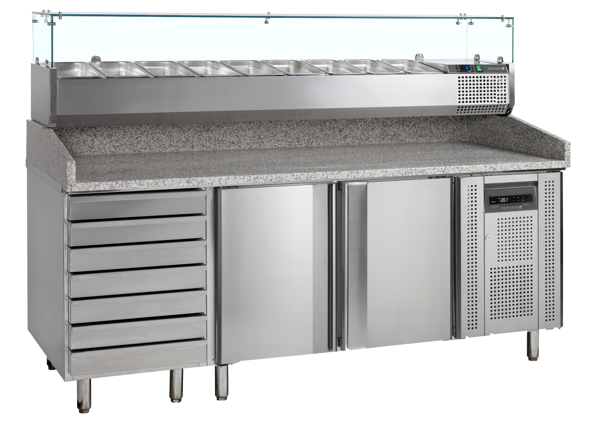 Picture of Tefcold PT1310 + VK38-200 Pizza Table - PT1310 + VK38-200