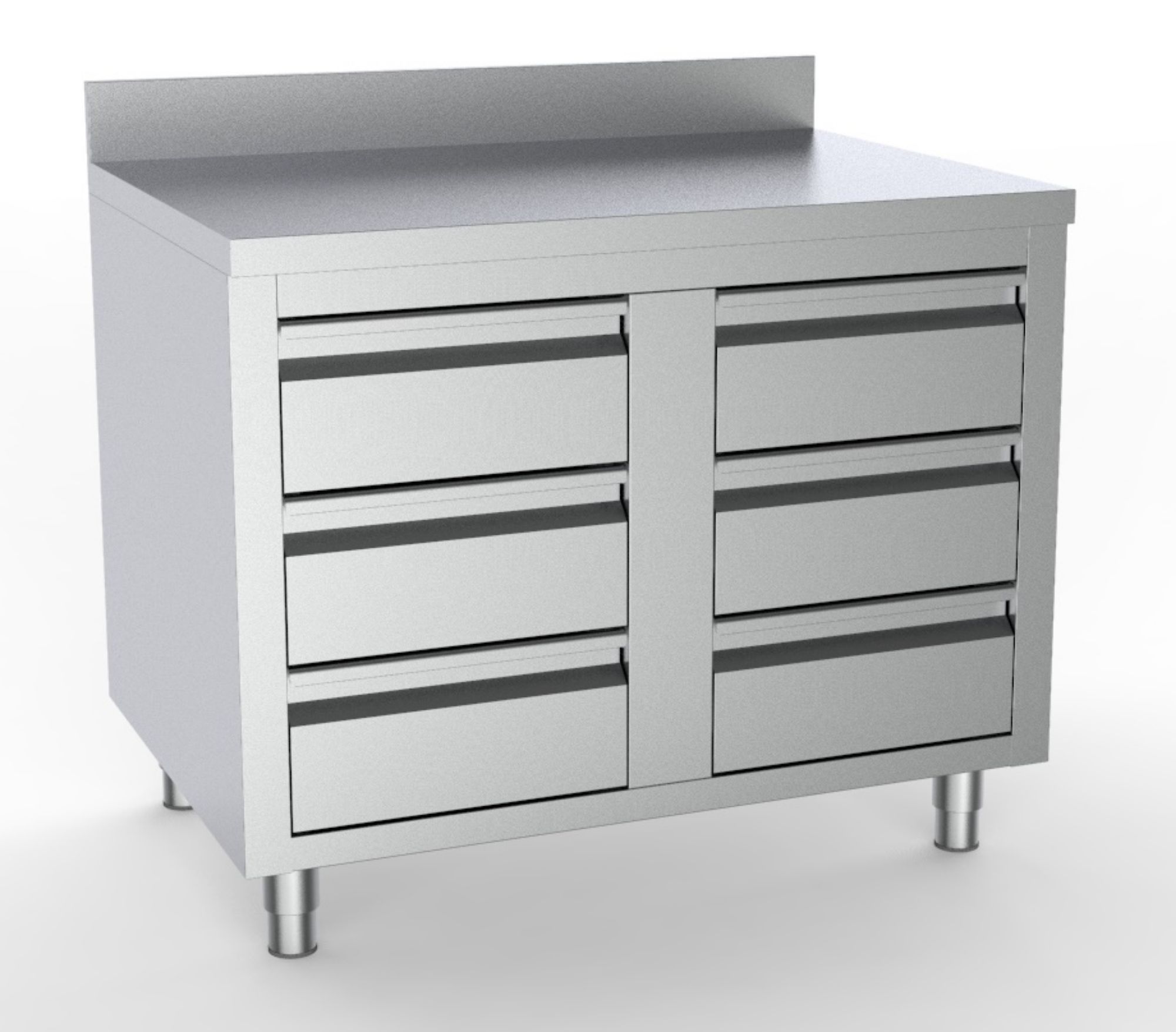 Picture of 700 WORKTABLE WITH 6 DRAWERS WITH UPSTAND 1000 - 7333.0286