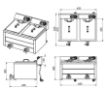 Picture of ELECTRIC COUNTER FRYER 2X8L 2X3KW - 7518.0205