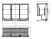 Picture of BACKBAR COOLER BLACK 3 SLIDING DOORS - 7527.0050