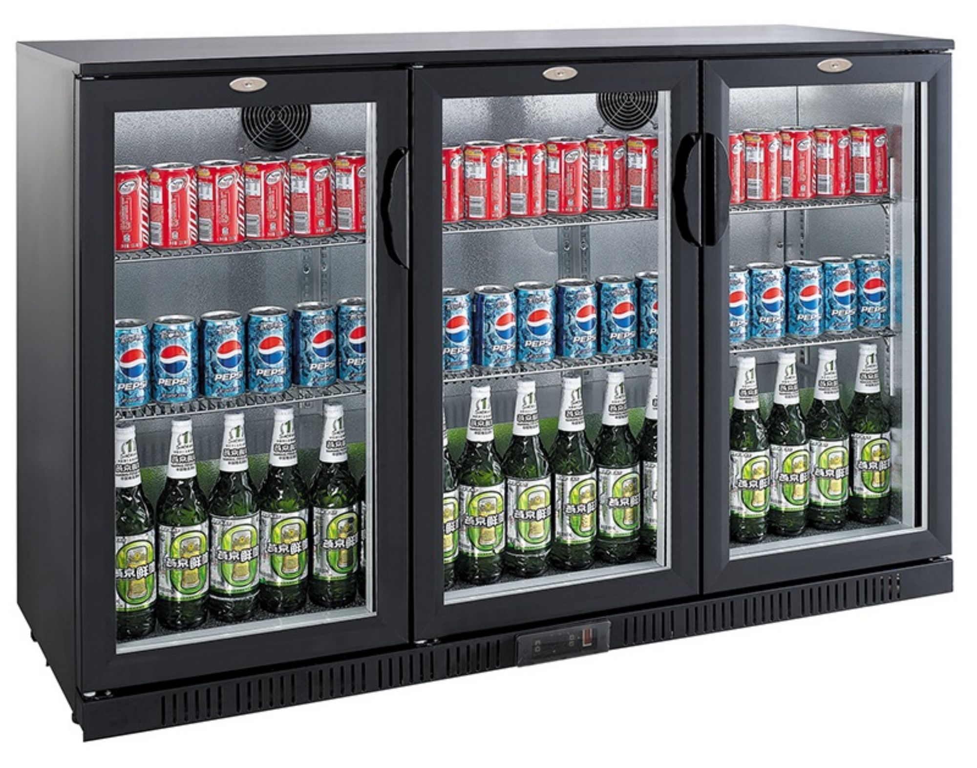 Picture of BACKBAR COOLER BLACK 3 DOORS - 7527.0015