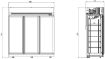 Picture of REFRIGERATOR 3 GLASS DOORS INS-1530R - 7455.2410