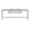 Picture of Vogue Stainless Steel Double Sink with Double Drainer 2400mm - U910