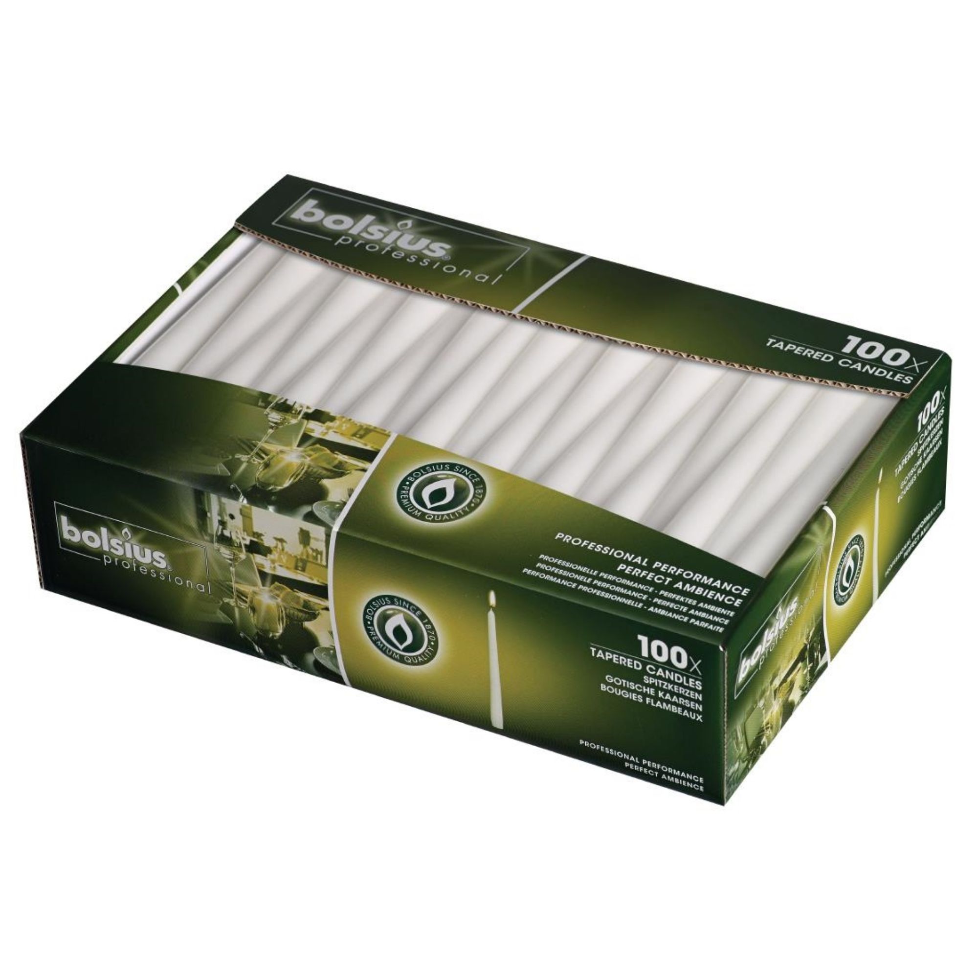 Picture of Tapered White 10inch Candles (Pack of 100) - P960