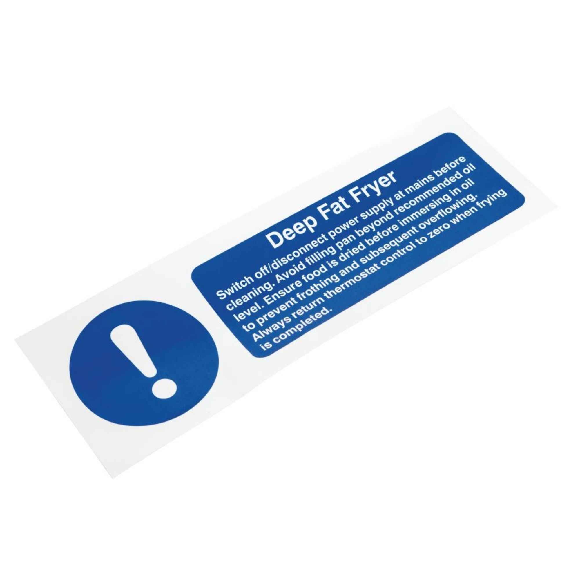 Picture of Vogue Deep Fat Fryer Safety Sign - W198