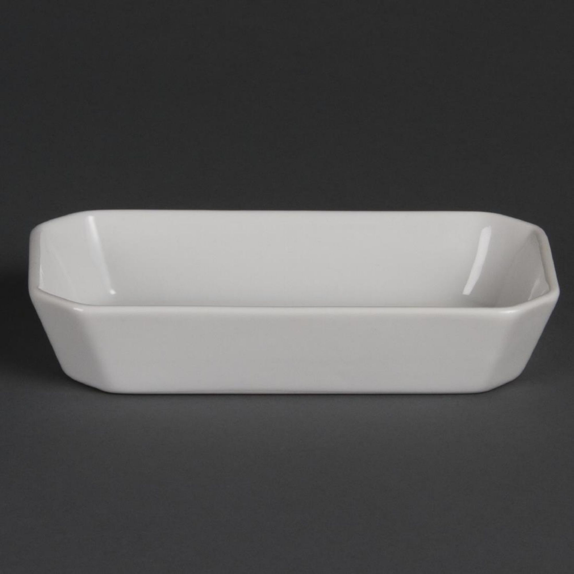 Picture of Olympia Whiteware Rectangular Hors d'Oeuvre Dishes 185mm (Pack of 6) - W425