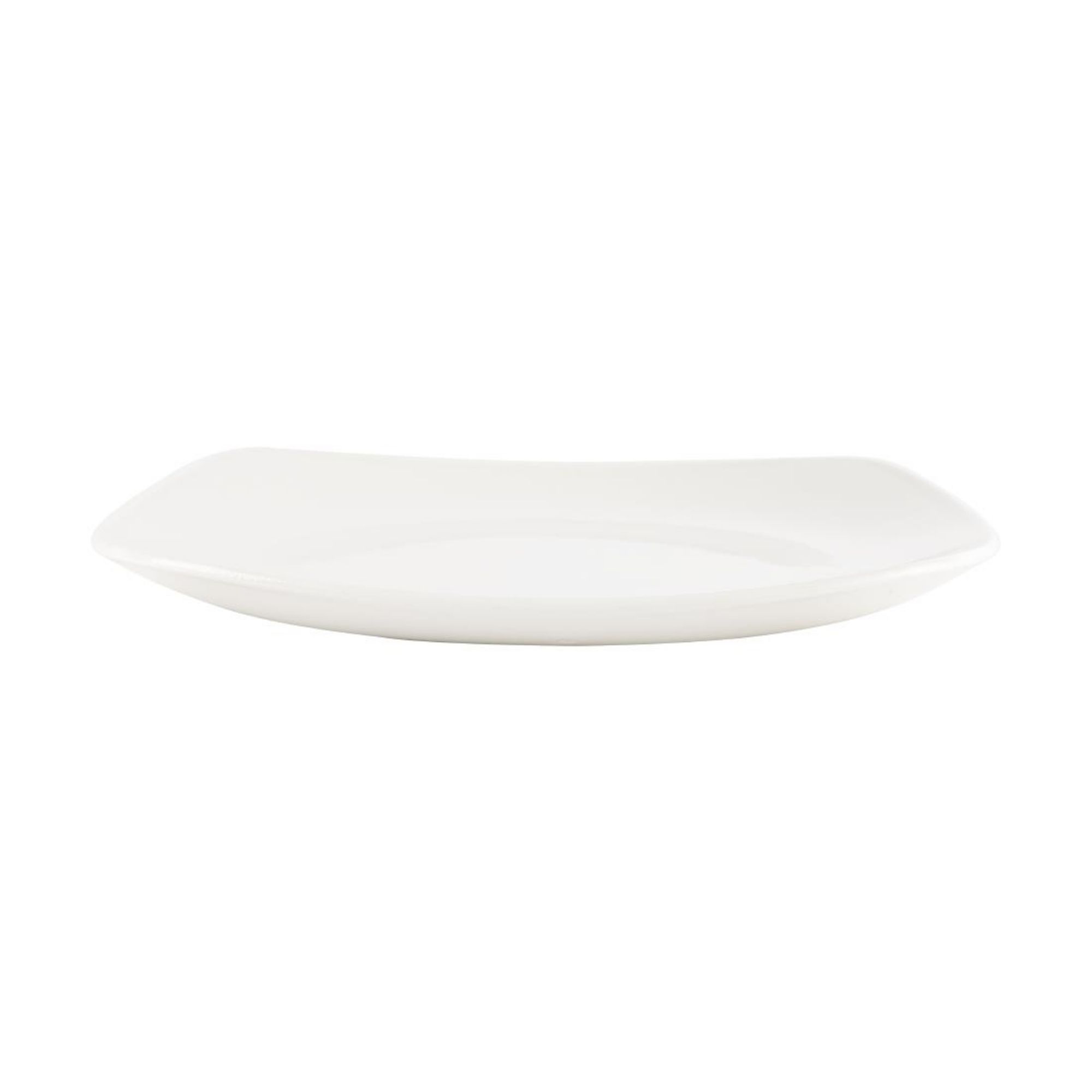 Picture of Churchill Plain Whiteware X Squared Plates 252mm (Pack of 12) - W889