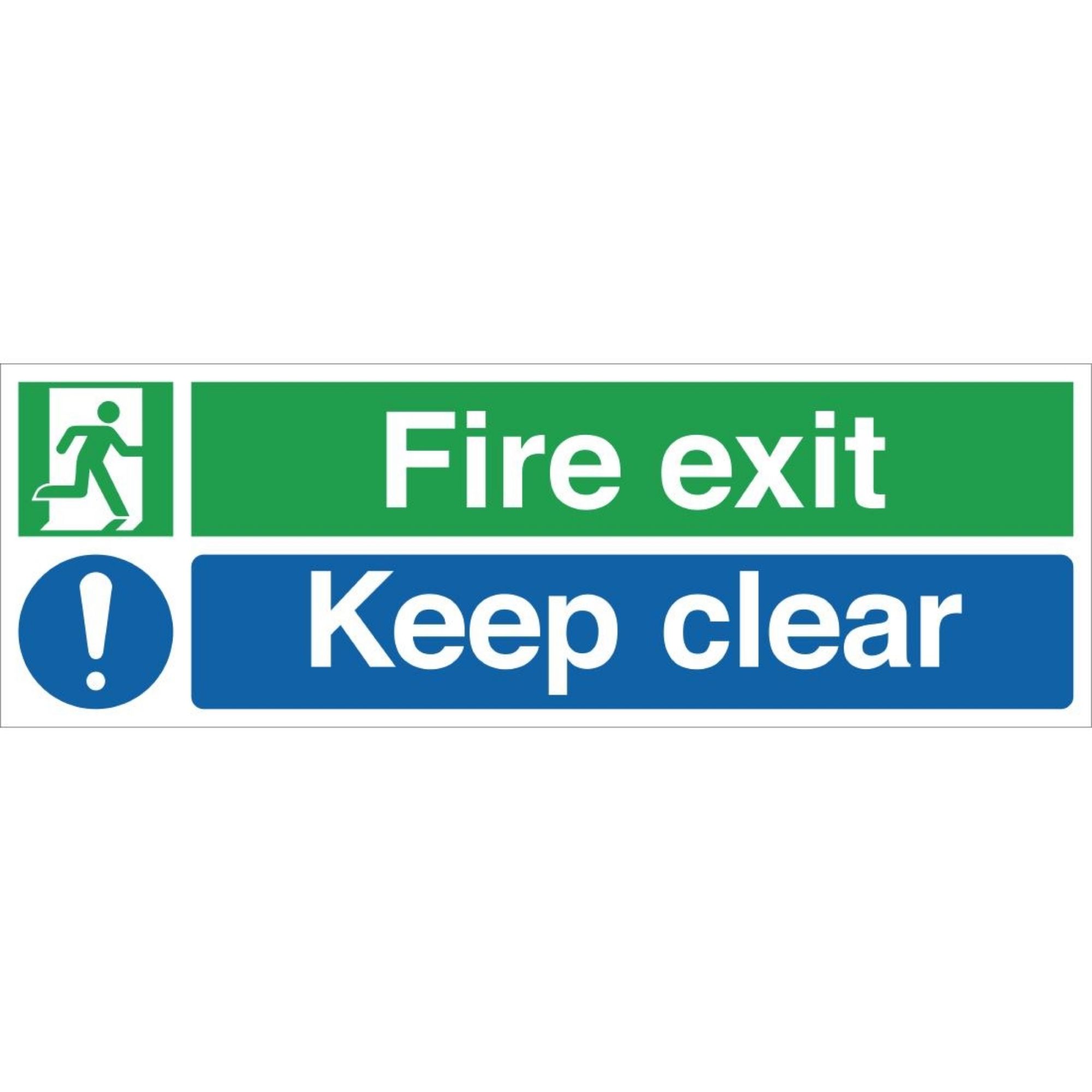Picture of Fire Exit Keep Clear Sign - W311