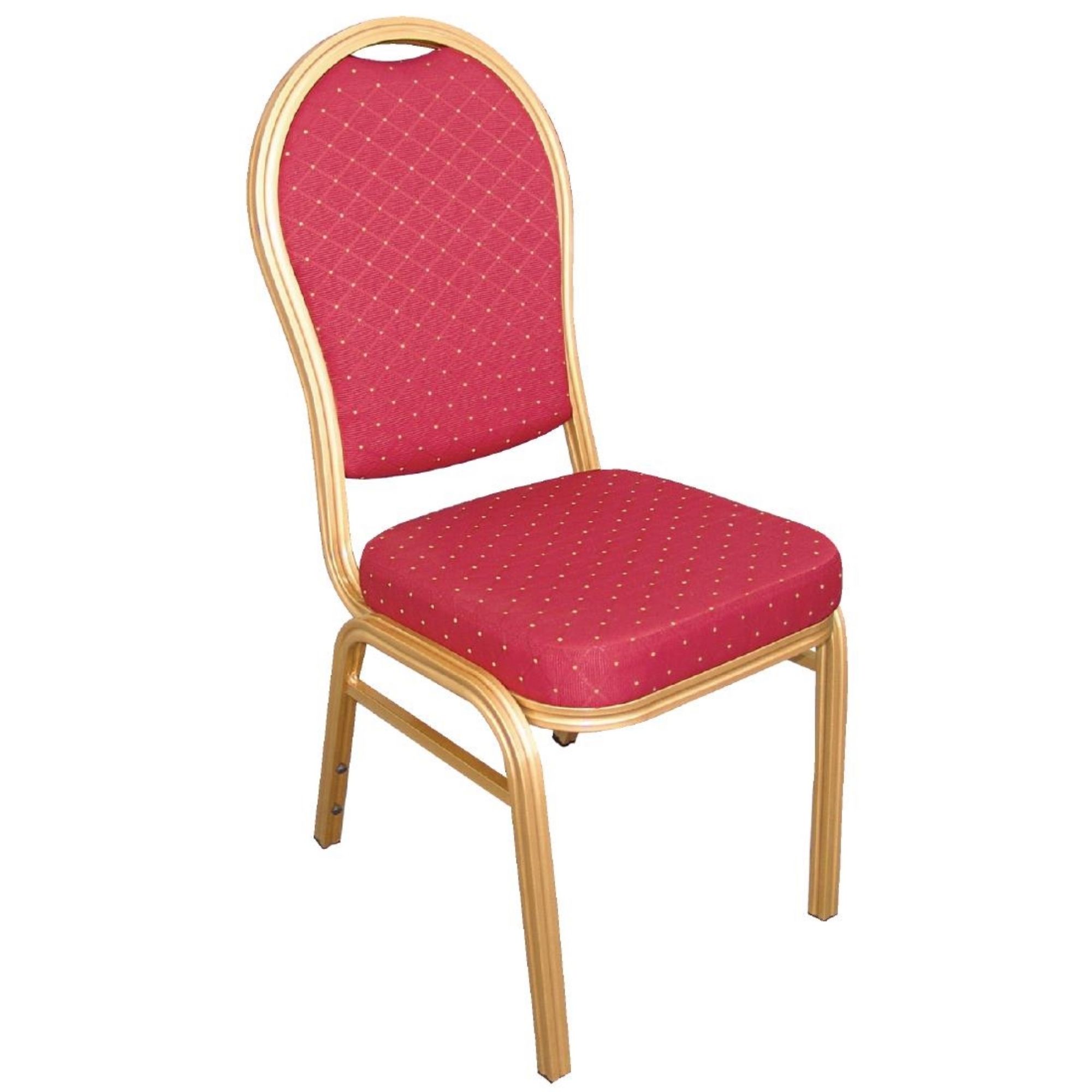 Picture of Bolero Arched Back Banquet Chairs Red & Gold (Pack of 4) - U525