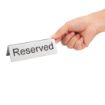 Picture of Olympia Brushed Steel Reserved Table Sign (Pack of 10) - U051
