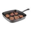 Picture of Vogue Square Cast Iron Ribbed Skillet Pan 24cm - M653