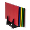 Picture of Hygiplas Low Density Chopping Board Set with Rack 450x300x10mm (Pack of 6) - J258