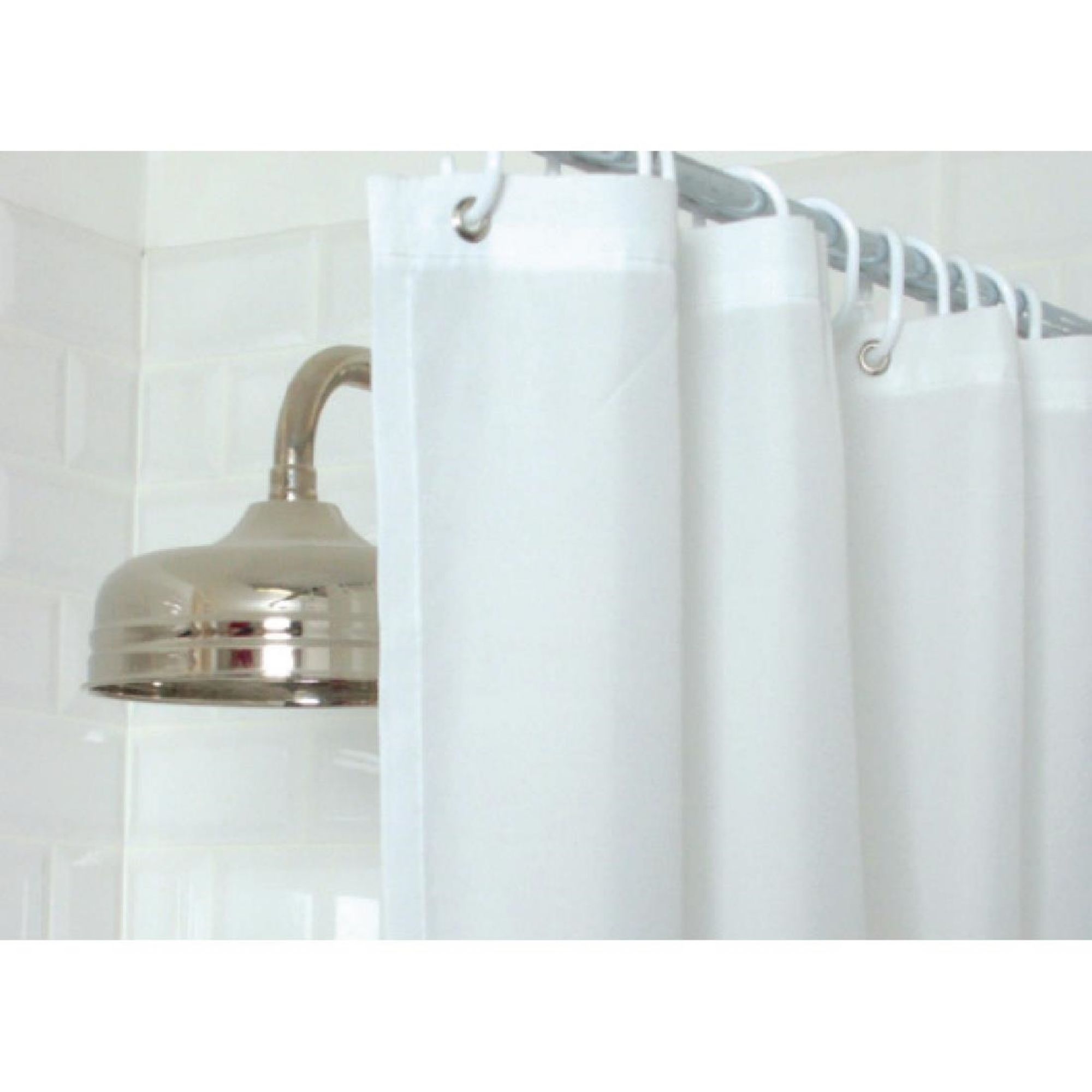 Picture of Mitre Essentials Plain Shower Curtain White - GT798