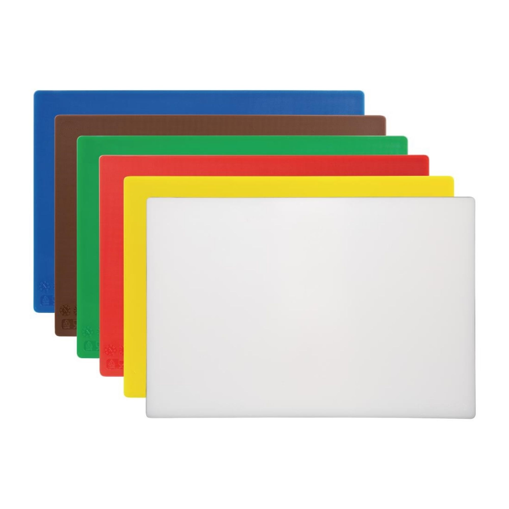 Picture of Hygiplas High Density Antibacterial Chopping Board Set 450x305x12mm (6 pack) - HC862