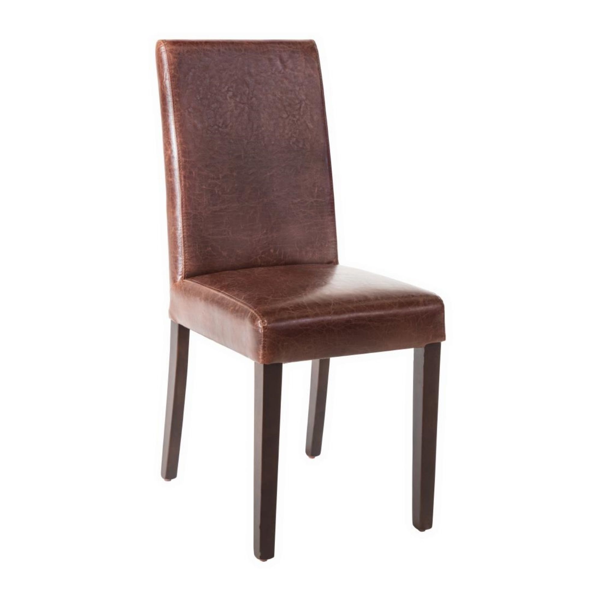 Picture of Bolero Faux Leather Dining Chair Antique Brown (Pack of 2) - GR369