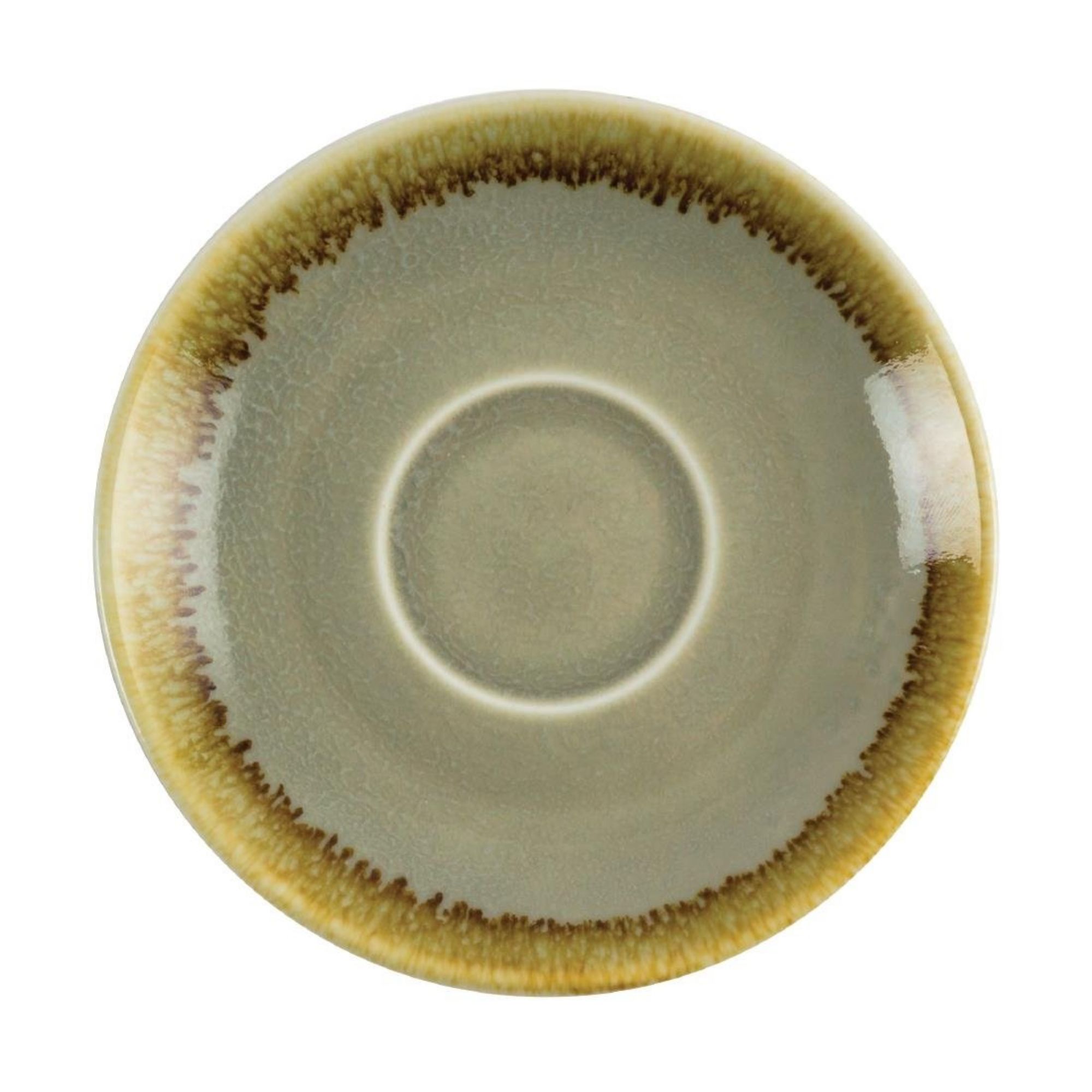Picture of Olympia Kiln Espresso Saucer Moss (Pack of 6) - GP477