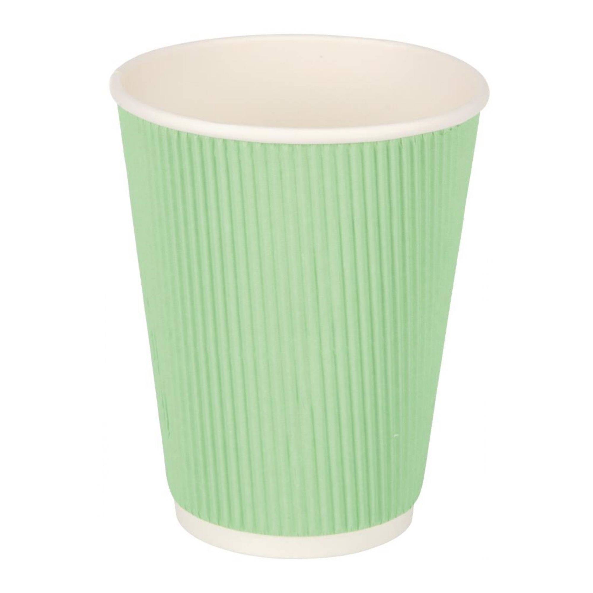 Picture of Fiesta Recyclable Coffee Cups Ripple Wall Turquoise 340ml / 12oz (Pack of 500) - GP422