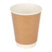 Picture of Fiesta Recyclable Coffee Cups Double Wall Kraft 340ml / 12oz (Pack of 25) - GP437