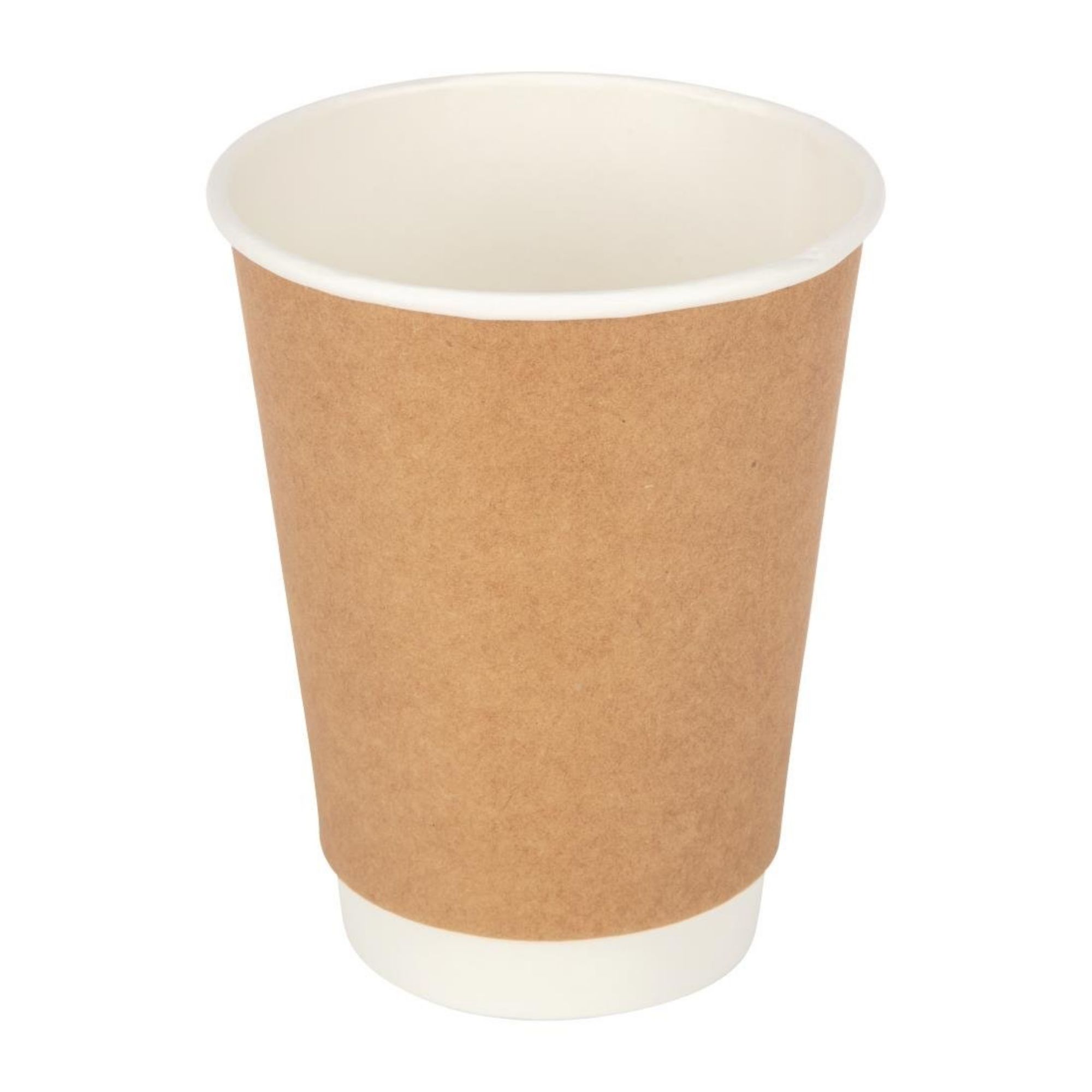Picture of Fiesta Recyclable Coffee Cups Double Wall Kraft 340ml / 12oz (Pack of 25) - GP437