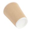 Picture of Fiesta Recyclable Coffee Cups Ripple Wall Kraft 340ml / 12oz (Pack of 500) - GP444