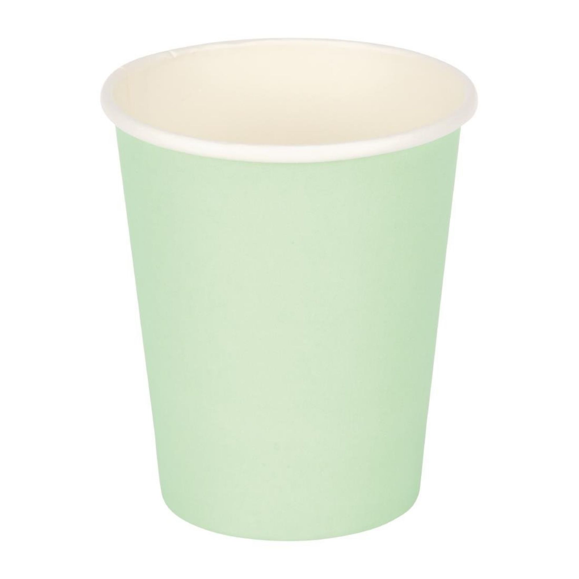 Picture of Fiesta Recyclable Coffee Cups Single Wall Turquoise 225ml / 8oz (Pack of 50) - GP400