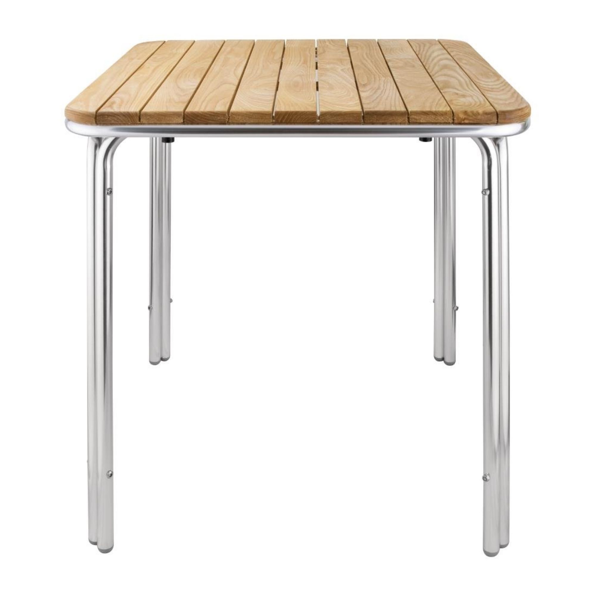 Picture of Bolero Square Ash and Aluminium Table 700mm - GL982