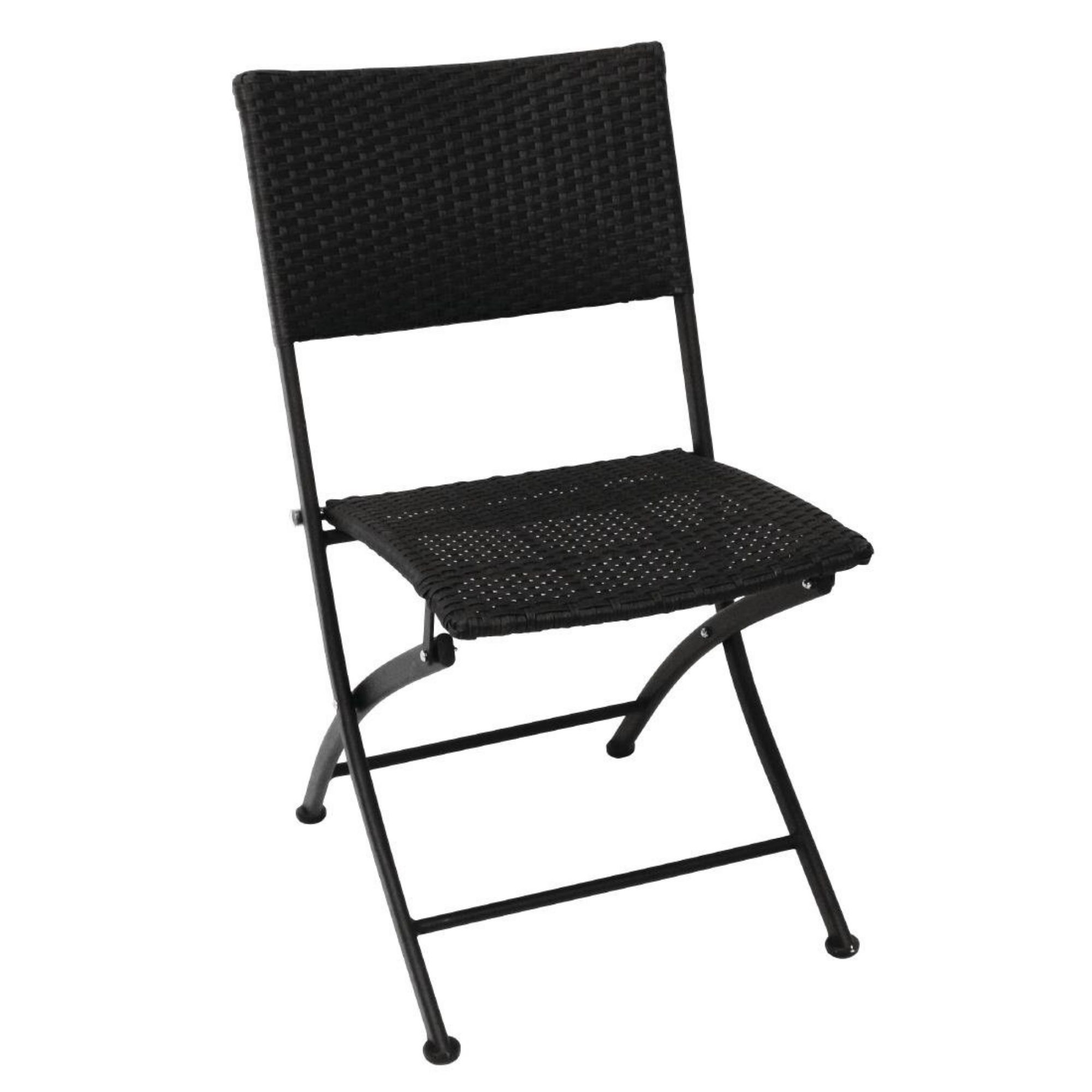 Picture of Bolero PE Wicker Folding Chair Set (Pack of 2) - GL303