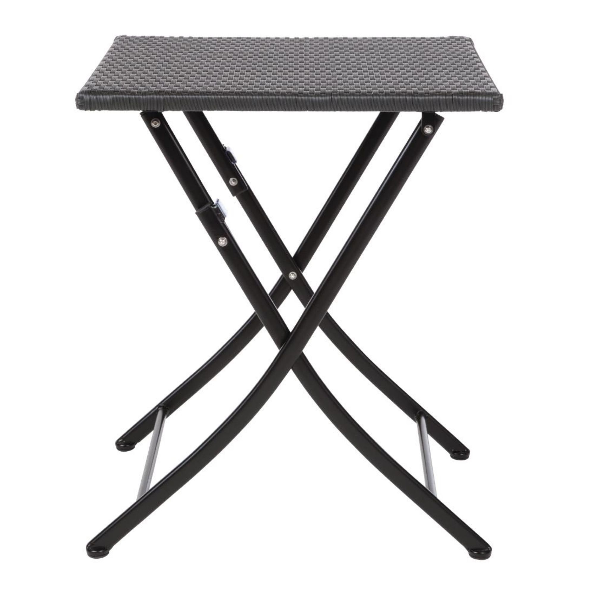 Picture of Bolero Square PE Wicker Folding Table Black 600mm - GL302