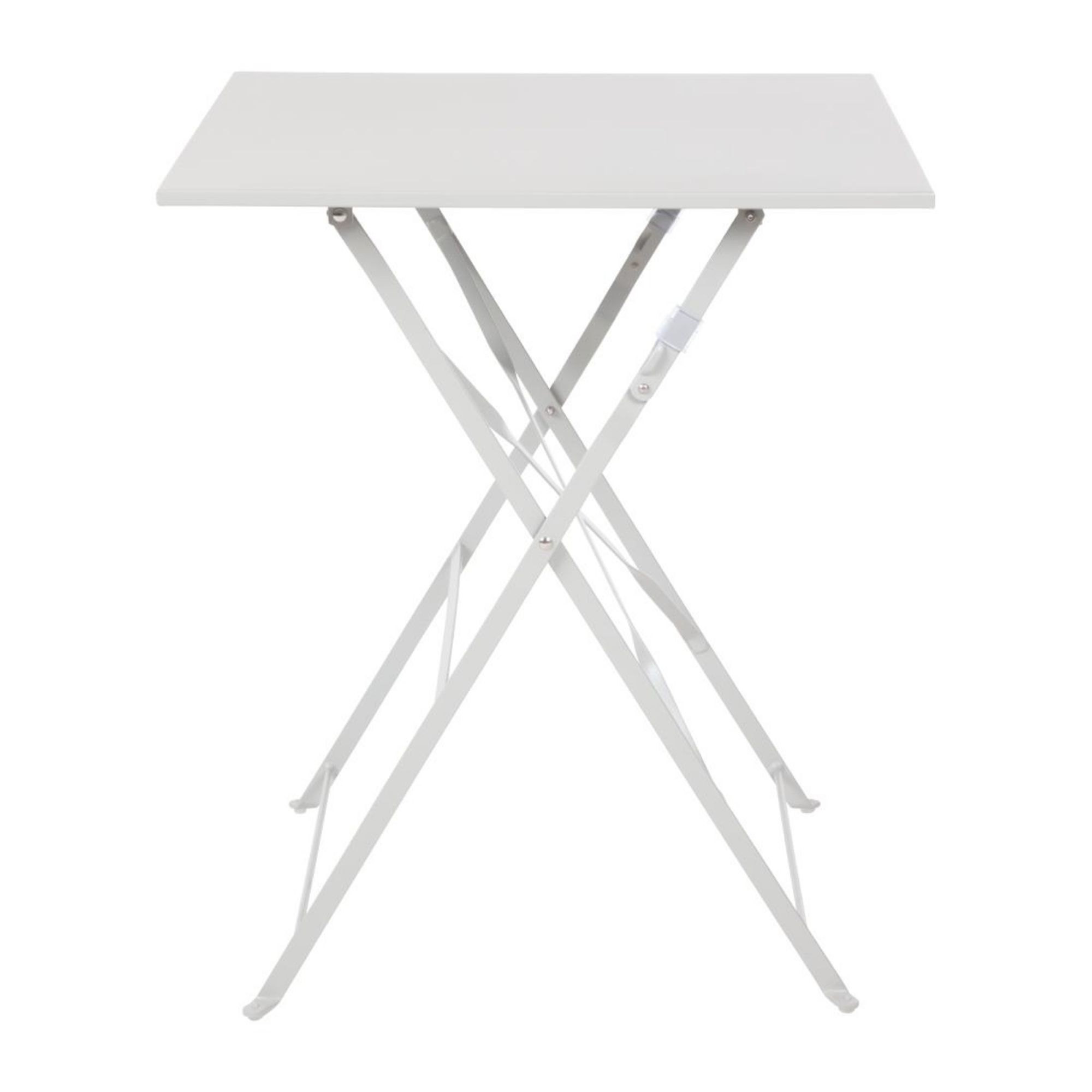 Picture of Bolero Square Pavement Style Steel Table Grey 600mm - GK988