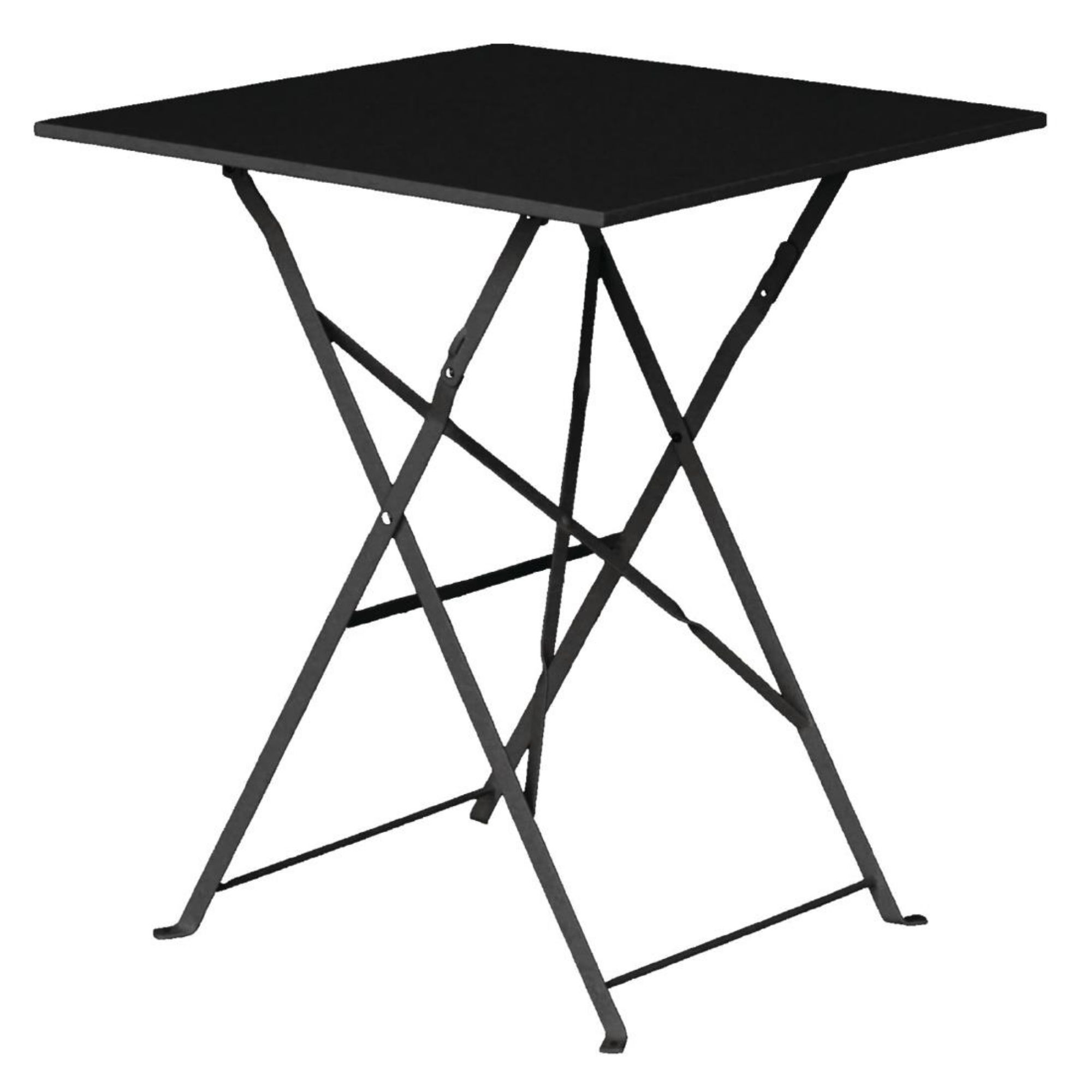 Picture of Bolero Black Square Pavement Style Steel Table - GK989