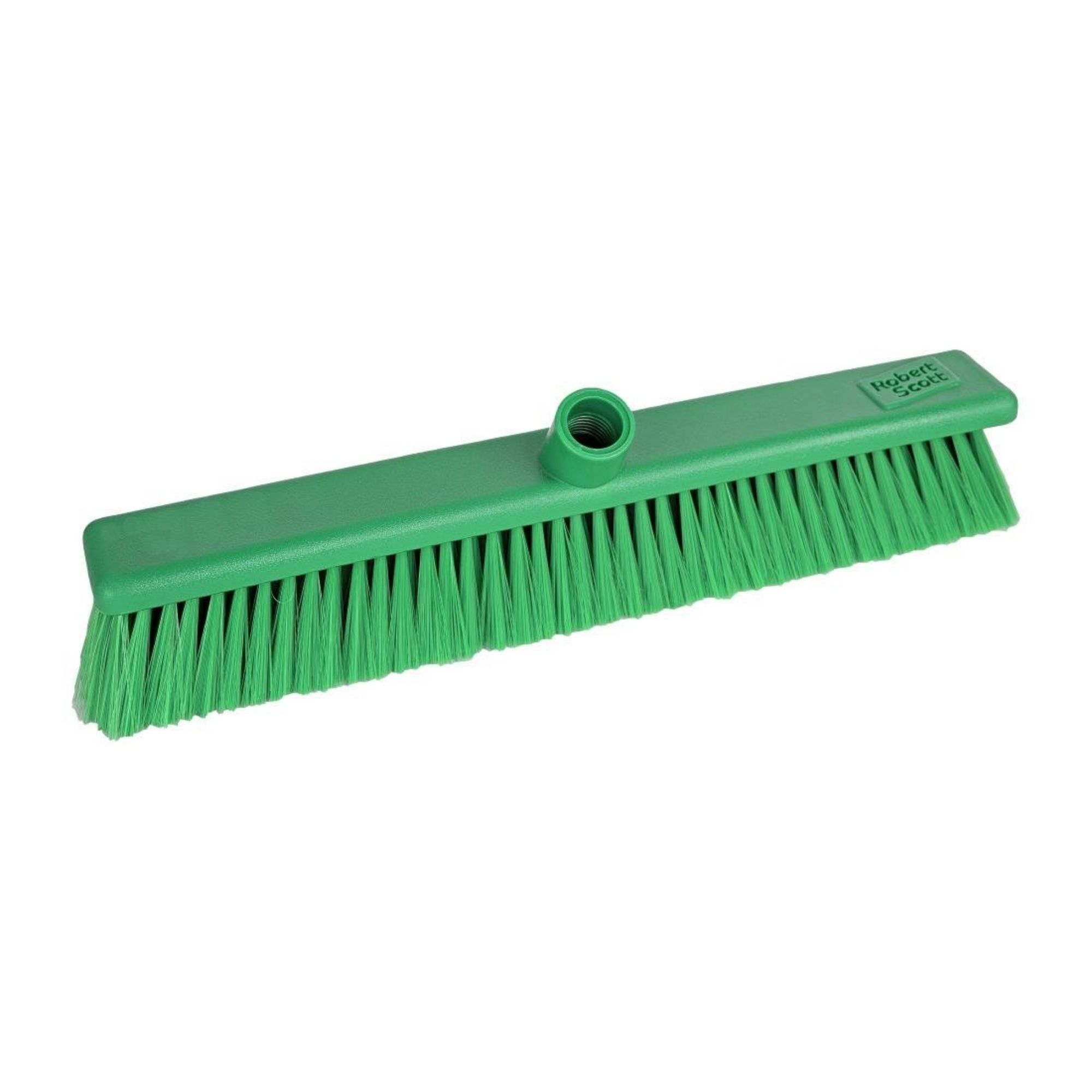 Picture of Jantex Hygiene Broom Soft Bristle Green 18in - GK874