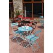 Picture of Bolero Pavement Style Steel Chairs Seaside Blue (Pack of 2) - GK982