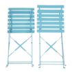 Picture of Bolero Pavement Style Steel Chairs Seaside Blue (Pack of 2) - GK982