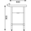 Picture of Vogue Stainless Steel Midi Pot Wash Sink with Undershelf - GJ537