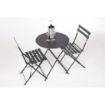 Picture of Bolero Black Pavement Style Steel Chairs (Pack of 2) - GH553