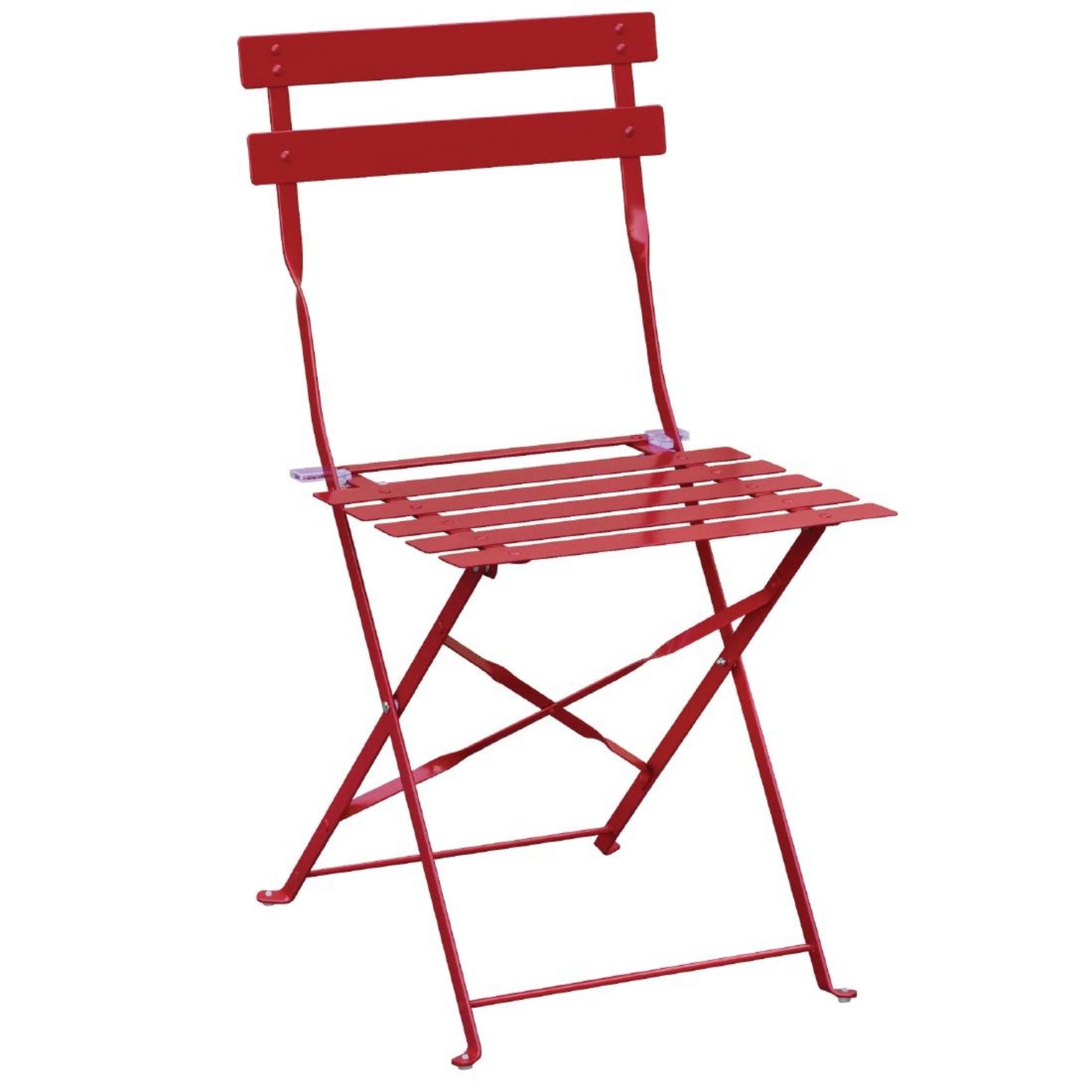 Picture of Bolero Red Pavement Style Steel Chairs (Pack of 2) - GH555